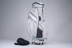 Nike Golf 14-way Divider Golf Cart Bag, White, Cream / Blue