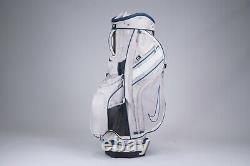 Nike Golf 14-way Divider Golf Cart Bag, White, Cream / Blue