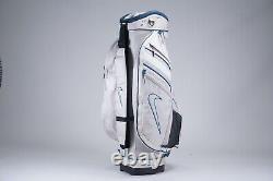 Nike Golf 14-way Divider Golf Cart Bag, White, Cream / Blue