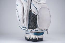 Nike Golf 14-way Divider Golf Cart Bag, White, Cream / Blue