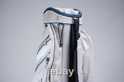 Nike Golf 14-way Divider Golf Cart Bag, White, Cream / Blue