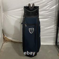 Nike Golf Bag 7 Way Divide Blue Black White Stand Cart Carrier Strap Pockets