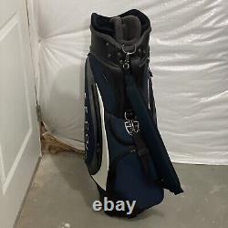 Nike Golf Bag 7 Way Divide Blue Black White Stand Cart Carrier Strap Pockets