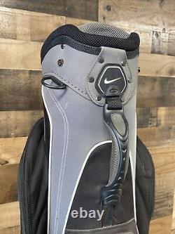 Nike Golf Cart Bag Black 14 Way Club Divider Side Pockets Shoulder Strap
