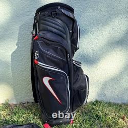 Nike Golf Cart Bag M9 Black/Red 14-Way Divider & Cooler & 9 Pockets Rare Color
