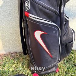 Nike Golf Cart Bag M9 Black/Red 14-Way Divider & Cooler & 9 Pockets Rare Color