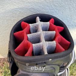 Nike Golf Cart Bag M9 Black/Red 14-Way Divider & Cooler & 9 Pockets Rare Color