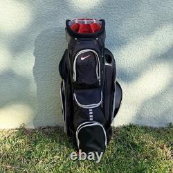 Nike Golf Cart Bag M9 Black/Red 14-Way Divider & Cooler & 9 Pockets Rare Color