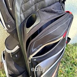 Nike Golf Cart Bag M9 Black/Red 14-Way Divider & Cooler & 9 Pockets Rare Color
