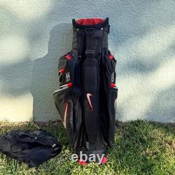 Nike Golf Cart Bag M9 Black/Red 14-Way Divider & Cooler & 9 Pockets Rare Color