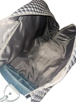 Nike Golf Cart Bag Plaid Gray Pink White Faux Patent Leather Trim 10 Way Divider
