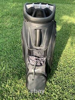 Nike Golf Gray/Black Sport III Cart Bag 14 Club Dividers System BG0365-001 EUC