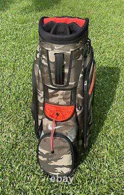 Nike Golf Sport Cart IV Bag Green Camo/Orange 14 Way Divider BG0398-209