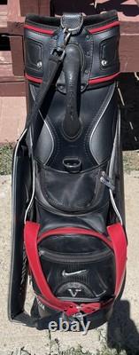 Nike Golf Tour Staff Bag Black/Red VR Swoosh Premium Cart Bag