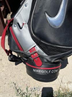 Nike Golf Tour Staff Bag Black/Red VR Swoosh Premium Cart Bag