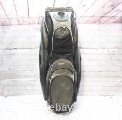Nike Gray Black 14 Way Golf Cart Bag With Strap. Lots Of Pockets