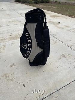 Nike Performance Cart Bag Black Gray 5-Way Divide Single Strap With Rain Cover