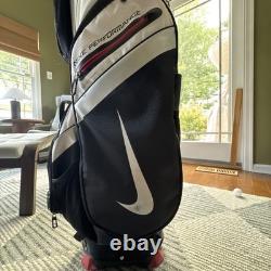 Nike Performance Cart Vintage Golf Bag Black / Red / White