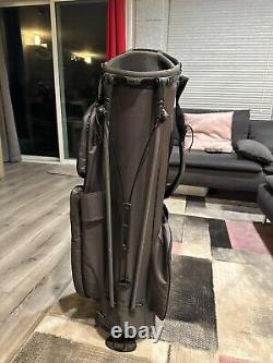Nike Sport Lite Golf Carry Stand Bag Cart 7 Dividers BLACK with Rain Cover