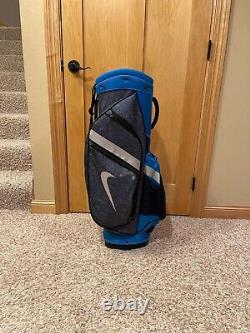Nike Sport Performance Cart IV Golf Bag Blue, Black, and Grey Color Combo