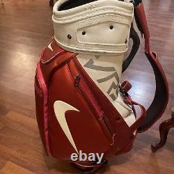 Nike VRS RZN Staff Golf Cart Bag 6 Way Red White 2014 Rory McIlory Signed