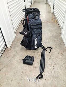 OGIO Convoy Stand Cart Golf Bag 14 Way 9 Pockets with Rain Cover Blue