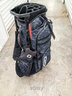 OGIO Convoy Stand Cart Golf Bag 14 Way 9 Pockets with Rain Cover Blue