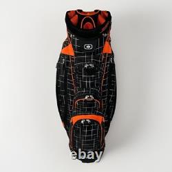 OGIO Shredder Cart Golf Bag 15-Way Divider Black/Orange with Rain Cover