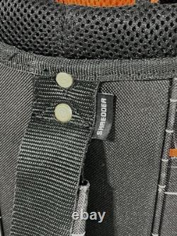 OGIO Shredder Cart Golf Bag 15-Way Divider Black/Orange with Rain Cover