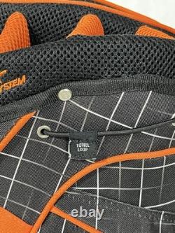 OGIO Shredder Cart Golf Bag 15-Way Divider Black/Orange with Rain Cover