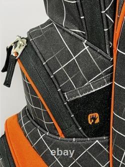 OGIO Shredder Cart Golf Bag 15-Way Divider Black/Orange with Rain Cover