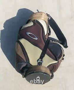 Oakley 6 Way Divider Golf Cart Bag With Shoulder Strap Tan / Brown 8 Pockets