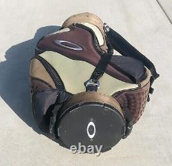 Oakley 6 Way Divider Golf Cart Bag With Shoulder Strap Tan / Brown 8 Pockets