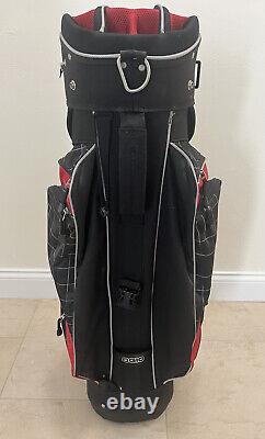 Ogio Woode Cart Golf Bag 14-Way Divider Red Black with Hood