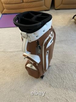 PGM Golf Cart Bag Brown With WHEEL