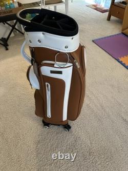 PGM Golf Cart Bag Brown With WHEEL