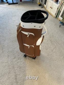 PGM Golf Cart Bag Brown With WHEEL