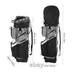 PGM Premium Grey 14 Way Golf Cart Bag Rainproof Club Bag with Protective Frame