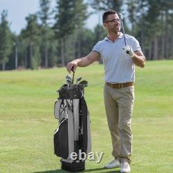 PGM Premium Grey 14 Way Golf Cart Bag Rainproof Club Bag with Protective Frame