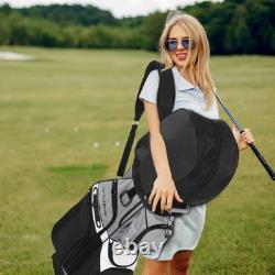 PGM Premium Grey 14 Way Golf Cart Bag Rainproof Club Bag with Protective Frame