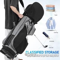 PGM Premium Grey 14 Way Golf Cart Bag Rainproof Club Bag with Protective Frame
