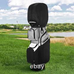 PGM Premium Grey 14 Way Golf Cart Bag Rainproof Club Bag with Protective Frame