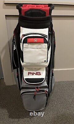 PING 2021 191 Pioneer 15 Way Golf Cart Bag Red / White / Black