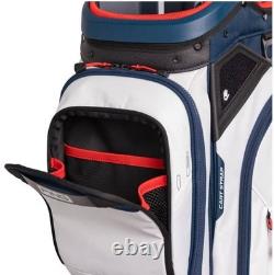 PING 2025 Pioneer 244 Cart Golf Bag 15-Way Divider Color Navy/White/Red NEW