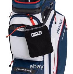 PING 2025 Pioneer 244 Cart Golf Bag 15-Way Divider Color Navy/White/Red NEW