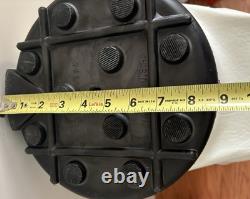 PING 4 Way Divider Golf Cart Bag Vinyl White/Black Leather Shoulder Strap &Cover