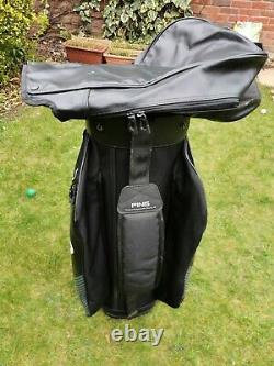 PING DLX Golf Cart Trolley Bag / 15 Way / Rainhood & Strap / Very Good