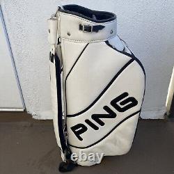 PING Golf Cart Bag Authorized Club Fitter White Single Strap