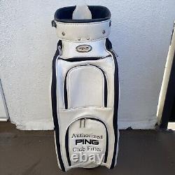 PING Golf Cart Bag Authorized Club Fitter White Single Strap