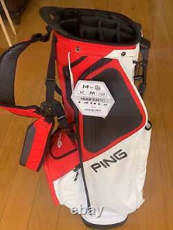 PING Hoofer 14 Golf Cart Stand Hybrid Bag Red Black & White 12 Pockets New